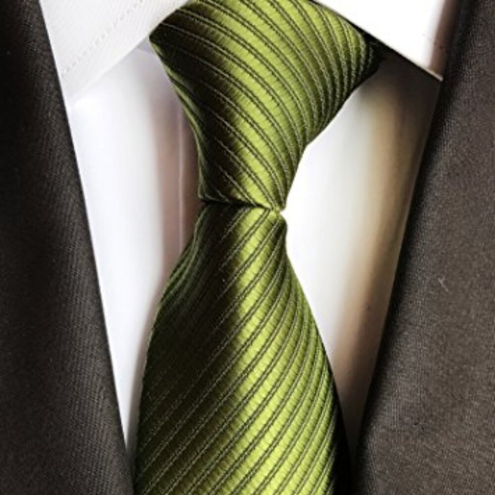 Men's Solid Color Ties Fine Stripe Smooth Graduation Formal‎ Suit Necktie